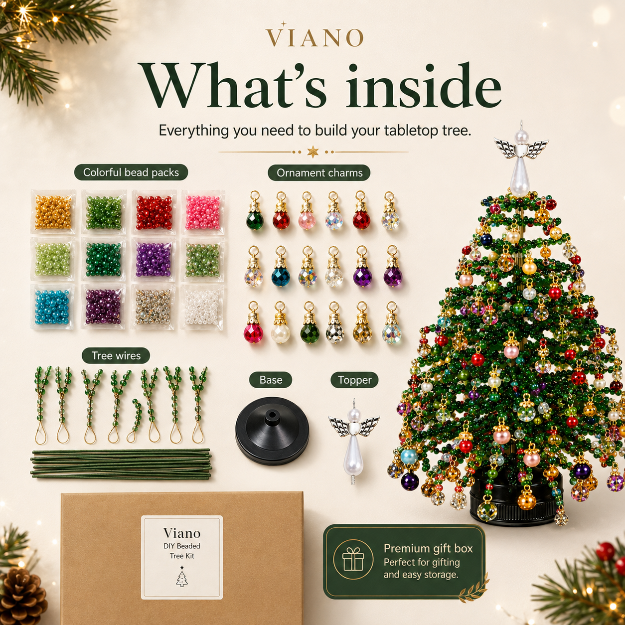 Twinkle Tree Kit — DIY Beaded Holiday Tree
