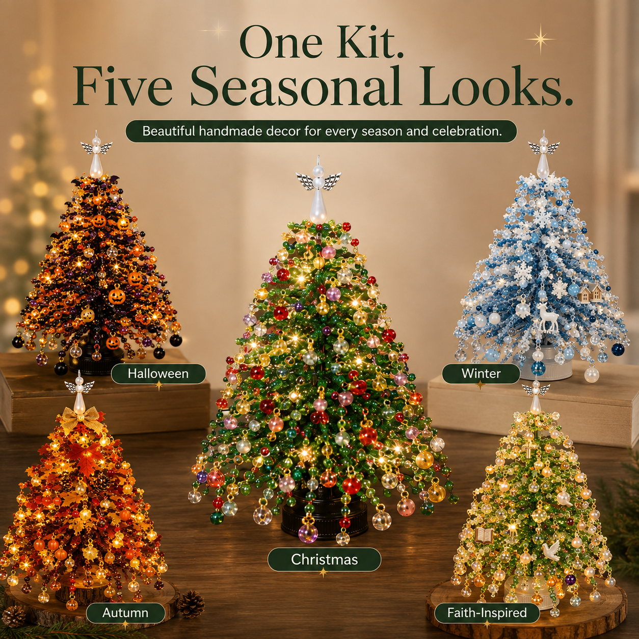 Twinkle Tree Kit — DIY Beaded Holiday Tree